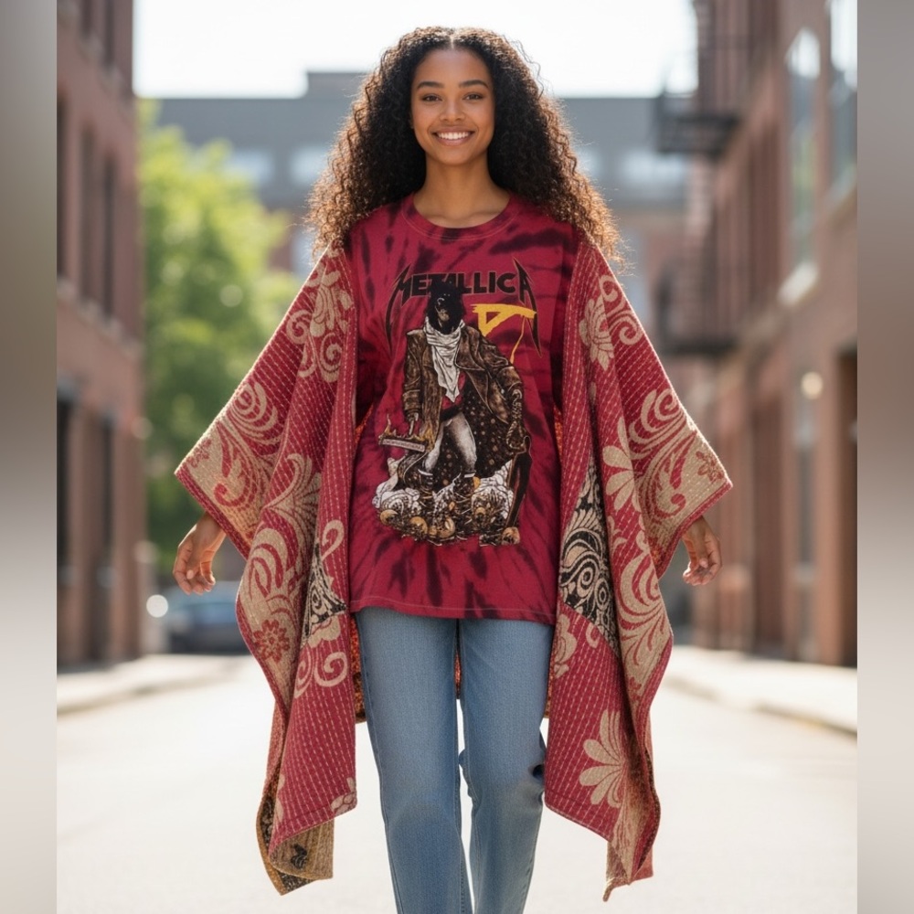 METALLICA Artisan Made Upcycled Clothing Size Inclusive Granny D Originals - Picture 3 of 7